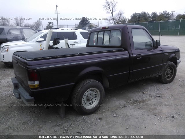 1FTCR10A5RUB31853 - 1994 FORD RANGER PURPLE photo 4