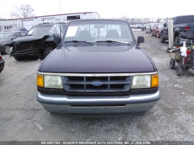 1FTCR10A5RUB31853 - 1994 FORD RANGER PURPLE photo 6