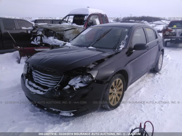 1C3CCBAB2CN179699 - 2012 CHRYSLER 200 LX BLACK photo 2