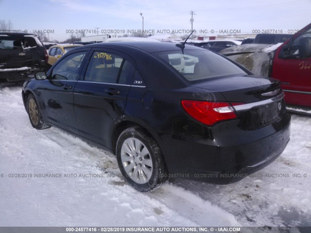 1C3CCBAB2CN179699 - 2012 CHRYSLER 200 LX BLACK photo 3