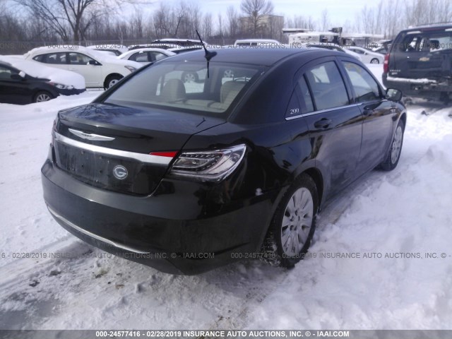 1C3CCBAB2CN179699 - 2012 CHRYSLER 200 LX BLACK photo 4