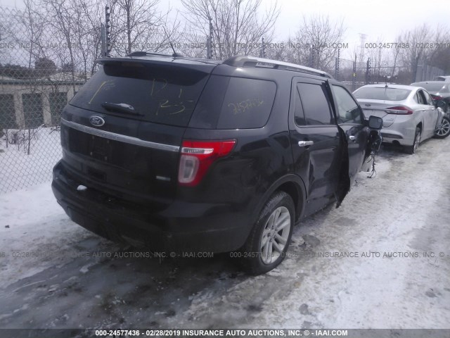 1FM5K8D82EGA43781 - 2014 FORD EXPLORER XLT BLACK photo 4