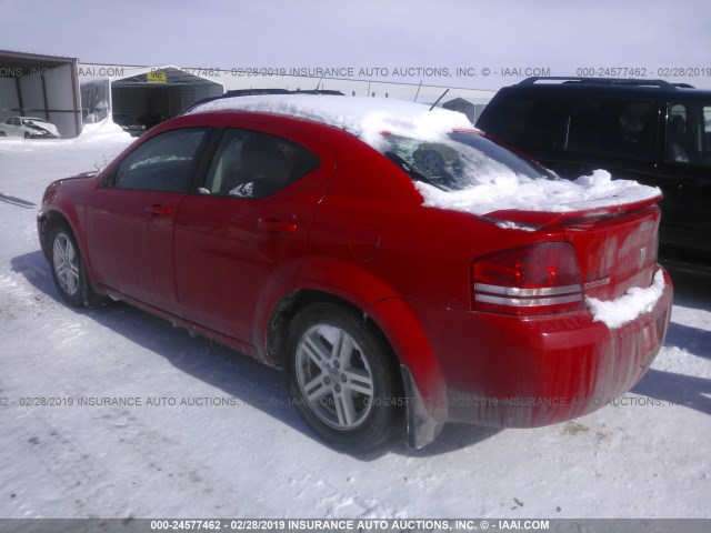 1B3LC56B59N508718 - 2009 DODGE AVENGER SXT/R/T RED photo 3