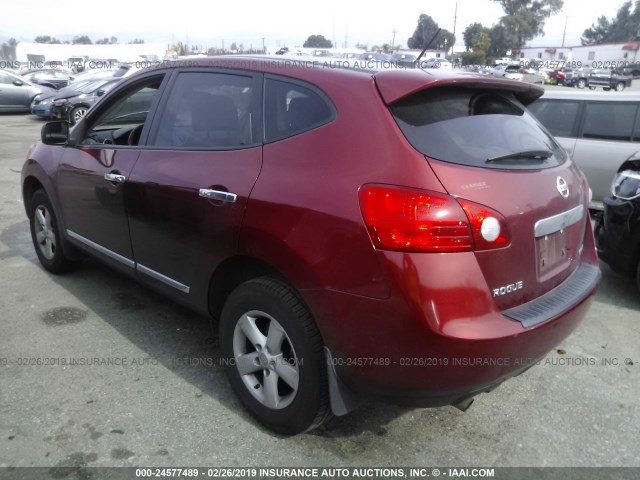 JN8AS5MT5DW520220 - 2013 NISSAN ROGUE S/SV BURGUNDY photo 3