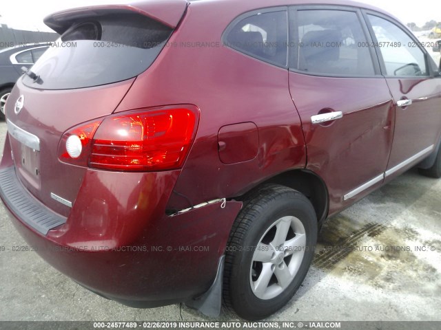 JN8AS5MT5DW520220 - 2013 NISSAN ROGUE S/SV BURGUNDY photo 6