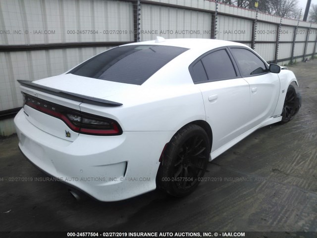 2C3CDXGJ8GH283797 - 2016 DODGE CHARGER R/T SCAT PACK WHITE photo 4