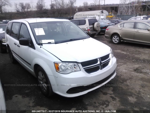 2C4RDGBG2GR251407 - 2016 DODGE GRAND CARAVAN SE WHITE photo 1