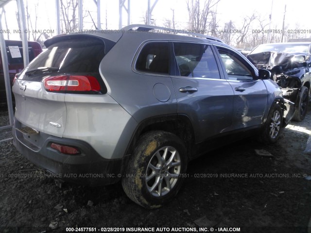 1C4PJMCB7FW675558 - 2015 JEEP CHEROKEE LATITUDE SILVER photo 4