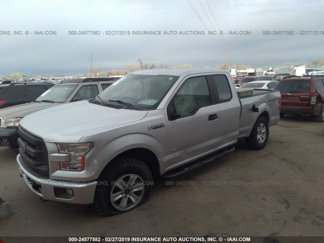 1FTEX1EP8GFB26630 - 2016 FORD F150 SUPER CAB SILVER photo 2