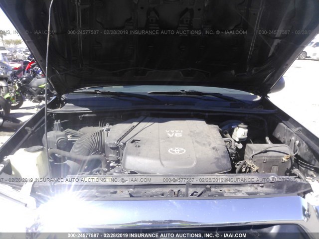 5TFJU4GN3EX052271 - 2014 TOYOTA TACOMA DOUBLE CAB PRERUNNER BLACK photo 10