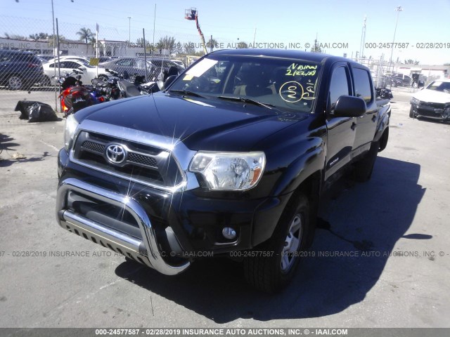 5TFJU4GN3EX052271 - 2014 TOYOTA TACOMA DOUBLE CAB PRERUNNER BLACK photo 2