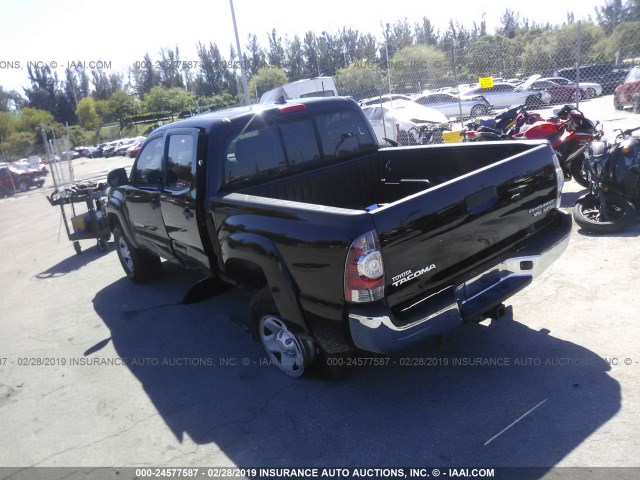5TFJU4GN3EX052271 - 2014 TOYOTA TACOMA DOUBLE CAB PRERUNNER BLACK photo 3