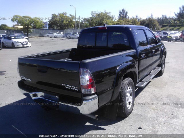 5TFJU4GN3EX052271 - 2014 TOYOTA TACOMA DOUBLE CAB PRERUNNER BLACK photo 4