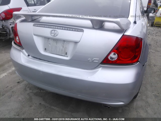 JTKDE167260077998 - 2006 TOYOTA SCION TC ვერცხლისფერი ფოტო 6