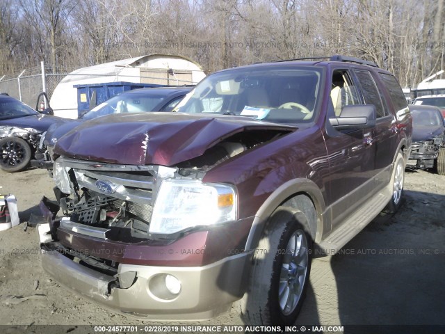 1FMJU1J50BEF07278 - 2011 FORD EXPEDITION XLT/KING RANCH MAROON photo 2