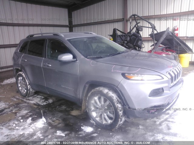 1C4PJMDS2HW632828 - 2017 JEEP CHEROKEE LIMITED GRAY photo 1