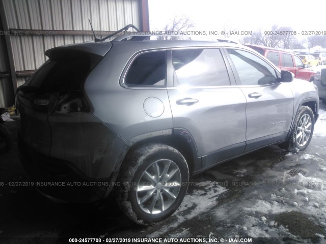 1C4PJMDS2HW632828 - 2017 JEEP CHEROKEE LIMITED GRAY photo 4