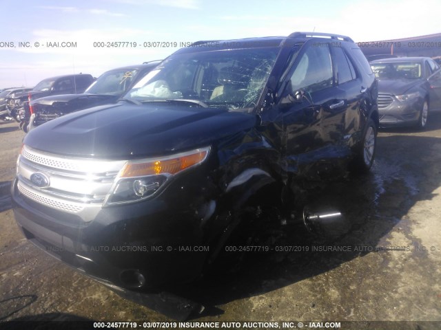 1FM5K7D83DGC77162 - 2013 FORD EXPLORER XLT BLACK photo 2