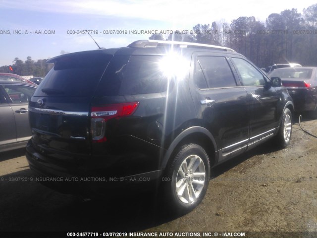 1FM5K7D83DGC77162 - 2013 FORD EXPLORER XLT BLACK photo 4