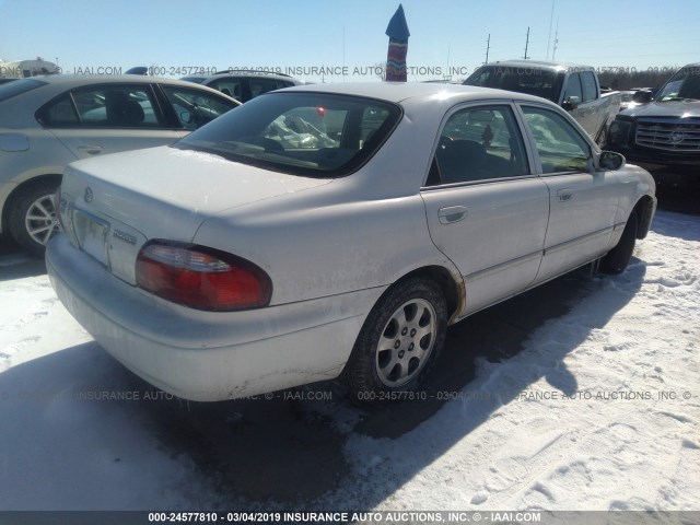 1YVGF22CX15241885 - 2001 MAZDA 626 ES/LX WHITE photo 4