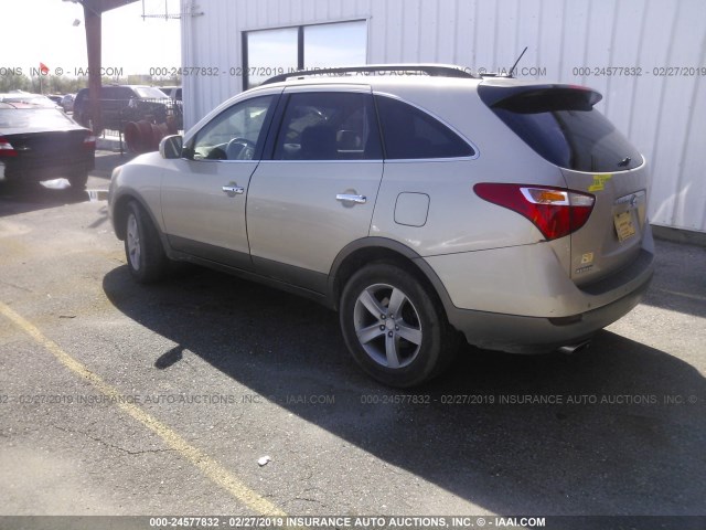 KM8NU13C27U022439 - 2007 HYUNDAI VERACRUZ GLS/SE/LIMITED GOLD photo 3