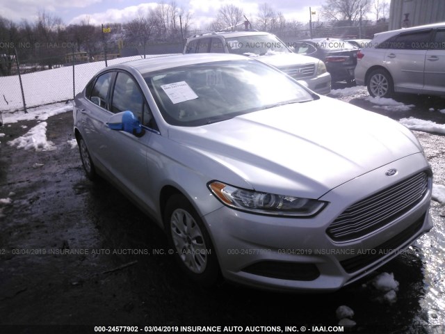 1FA6P0G76E5387453 - 2014 FORD FUSION S SILVER photo 1