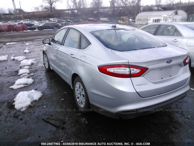 1FA6P0G76E5387453 - 2014 FORD FUSION S SILVER photo 3