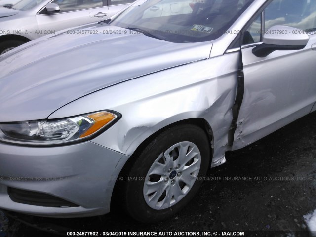 1FA6P0G76E5387453 - 2014 FORD FUSION S SILVER photo 6