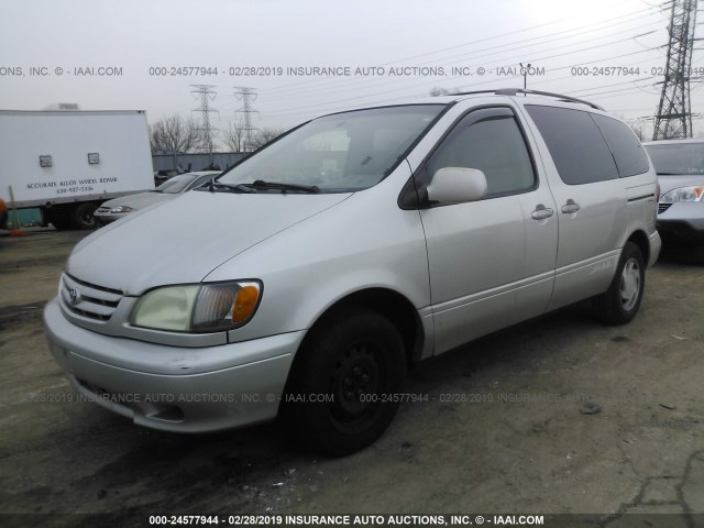 4T3ZF13C13U535663 - 2003 TOYOTA SIENNA LE/XLE SILVER photo 2