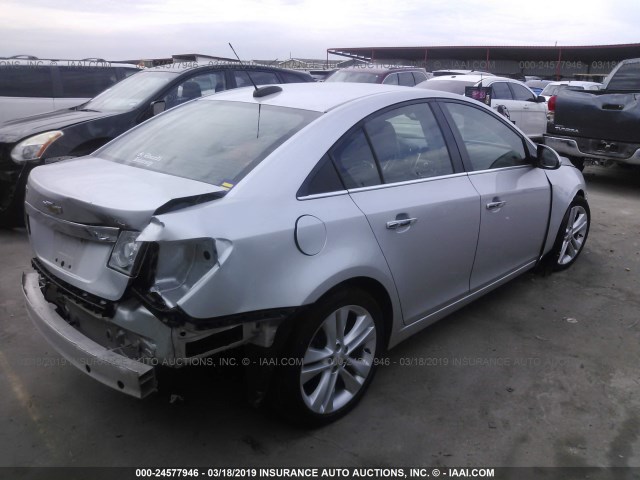 1G1PG5SB7G7123956 - 2016 CHEVROLET CRUZE LIMITED LTZ SILVER photo 4