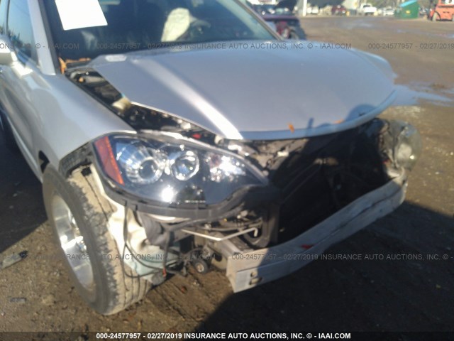 5J8TB18267A002960 - 2007 ACURA RDX SILVER photo 6