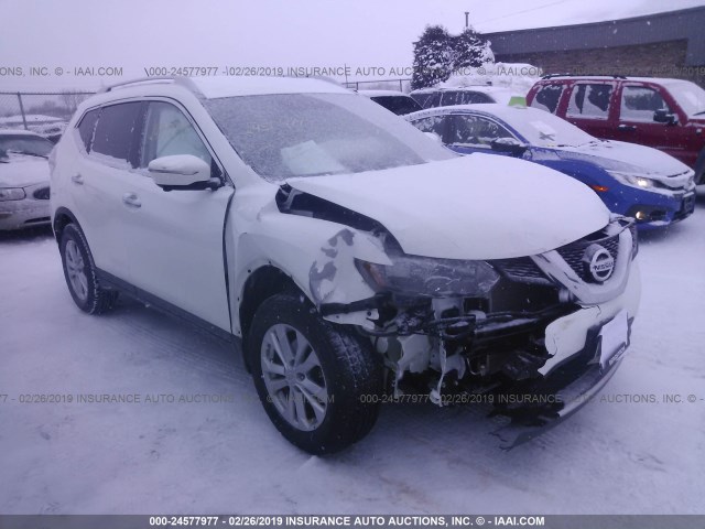 KNMAT2MT3FP592134 - 2015 NISSAN ROGUE S/SL/SV WHITE photo 1