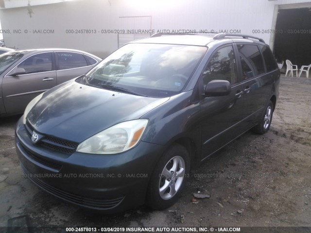 5TDZA23C24S131598 - 2004 TOYOTA SIENNA CE/LE GREEN photo 2