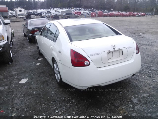 1N4BA41E56C808011 - 2006 NISSAN MAXIMA SE/SL WHITE photo 3