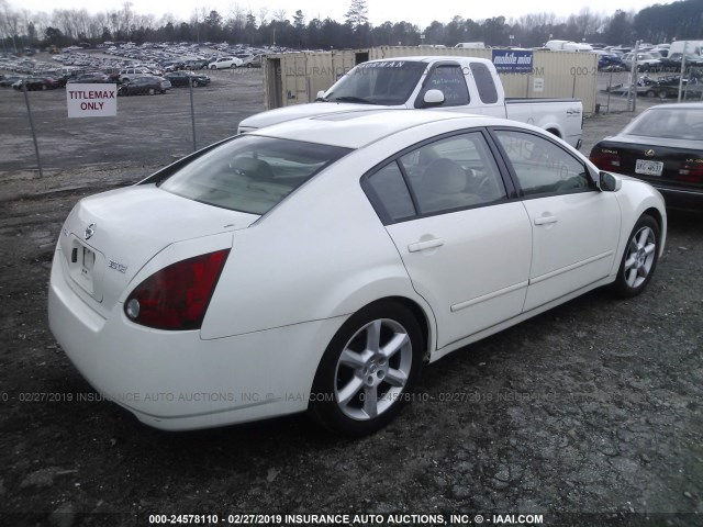 1N4BA41E56C808011 - 2006 NISSAN MAXIMA SE/SL WHITE photo 4