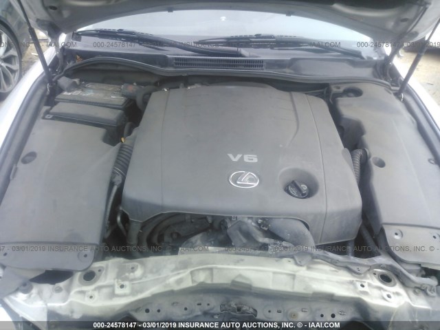 JTHBK262275046464 - 2007 LEXUS IS 250 SILVER photo 10