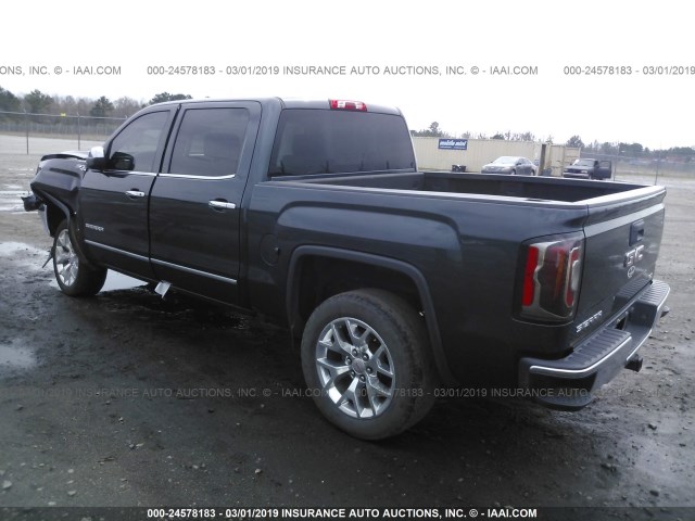 3GTU2NECXHG330134 - 2017 GMC SIERRA K1500 SLT Dark Blue photo 3