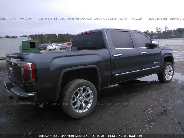 3GTU2NECXHG330134 - 2017 GMC SIERRA K1500 SLT Dark Blue photo 4