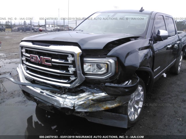 3GTU2NECXHG330134 - 2017 GMC SIERRA K1500 SLT Dark Blue photo 6