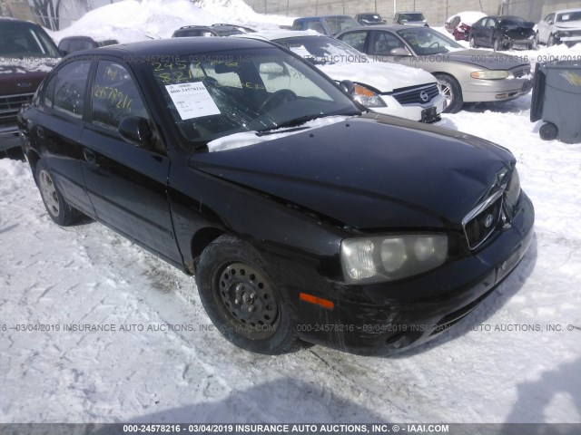 KMHDN45D13U607121 - 2003 HYUNDAI ELANTRA GLS/GT BLACK photo 1