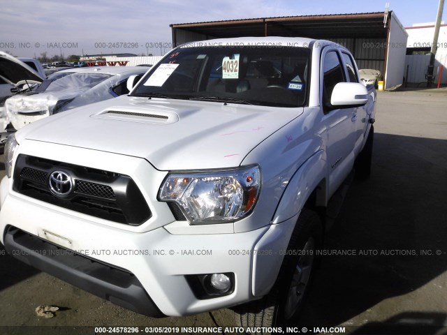 5TFJU4GN6FX070166 - 2015 TOYOTA TACOMA DOUBLE CAB PRERUNNER WHITE photo 2