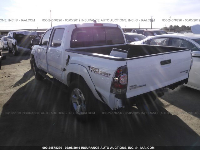 5TFJU4GN6FX070166 - 2015 TOYOTA TACOMA DOUBLE CAB PRERUNNER WHITE photo 3