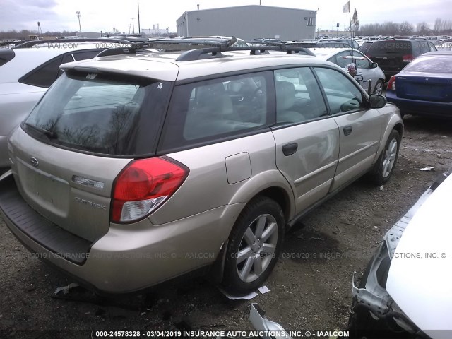 4S4BP61C087301995 - 2008 SUBARU OUTBACK 2.5I GOLD photo 4