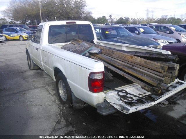 1FTYR10U01TB02982 - 2001 FORD RANGER WHITE photo 3