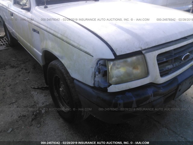 1FTYR10U01TB02982 - 2001 FORD RANGER WHITE photo 6