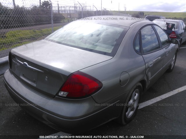 1FAFP55S81G184762 - 2001 FORD TAURUS SES GRAY photo 4