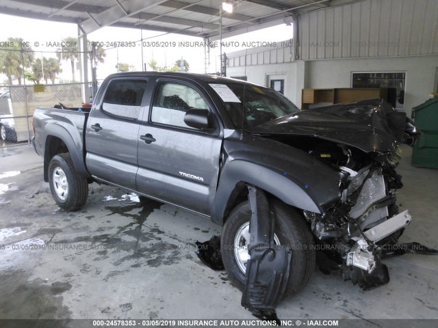 5TFJX4GNXFX043852 - 2015 TOYOTA TACOMA DOUBLE CAB PRERUNNER GRAY photo 1