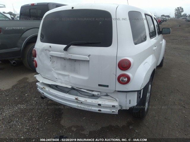 3GNBABFW6BS502835 - 2011 CHEVROLET HHR LT WHITE photo 6