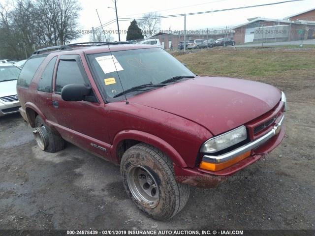 1GNCS18W72K207408 - 2002 CHEVROLET BLAZER MAROON photo 1