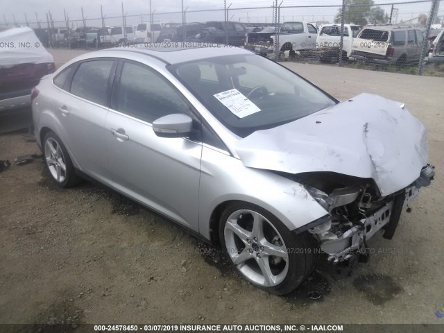 1FADP3J25EL222477 - 2014 FORD FOCUS TITANIUM SILVER photo 1